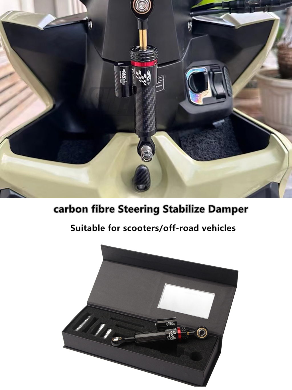 Motorcycle Gear Airbag - Motorcycle Adjustable Damper Steering Stabiliz Suitable