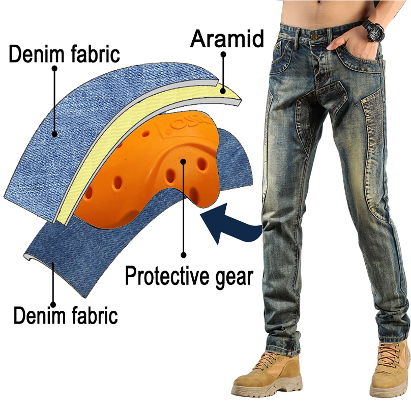 knee Kevlar Motorcycle Jeans f - Motorcycle Gear Urban 리뷰 및 가격